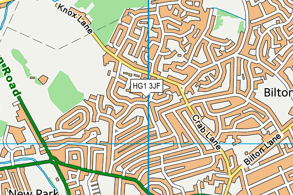 HG1 3JF map - OS VectorMap District (Ordnance Survey)