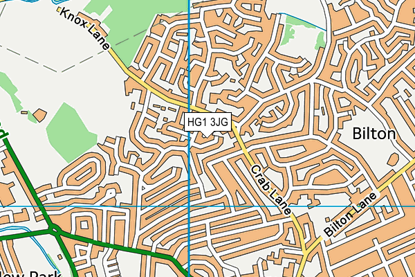 HG1 3JG map - OS VectorMap District (Ordnance Survey)