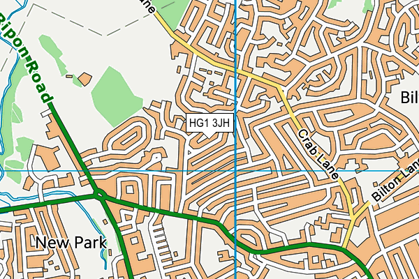 HG1 3JH map - OS VectorMap District (Ordnance Survey)