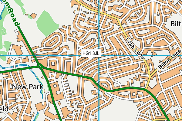 HG1 3JL map - OS VectorMap District (Ordnance Survey)