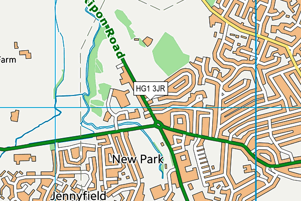 HG1 3JR map - OS VectorMap District (Ordnance Survey)