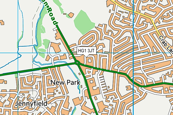 HG1 3JT map - OS VectorMap District (Ordnance Survey)