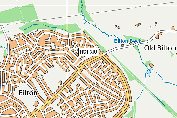 HG1 3JU map - OS VectorMap District (Ordnance Survey)