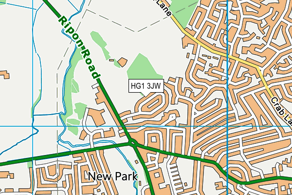 HG1 3JW map - OS VectorMap District (Ordnance Survey)