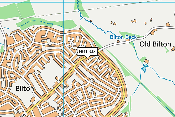 HG1 3JX map - OS VectorMap District (Ordnance Survey)