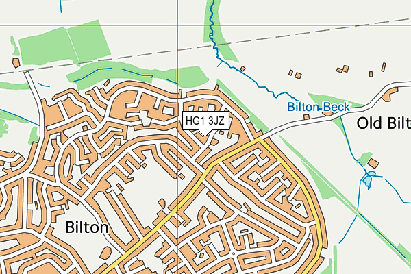 HG1 3JZ map - OS VectorMap District (Ordnance Survey)