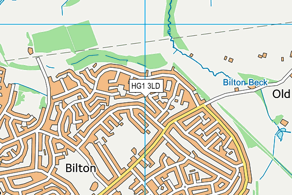 HG1 3LD map - OS VectorMap District (Ordnance Survey)
