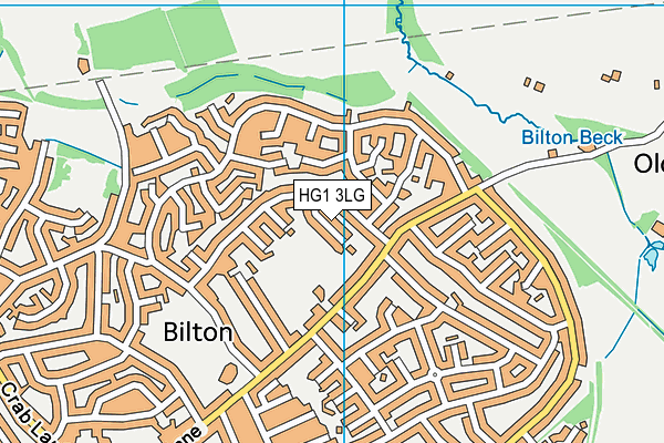 HG1 3LG map - OS VectorMap District (Ordnance Survey)