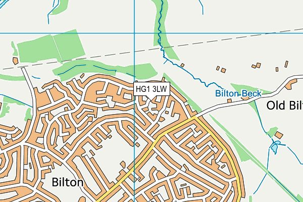 HG1 3LW map - OS VectorMap District (Ordnance Survey)