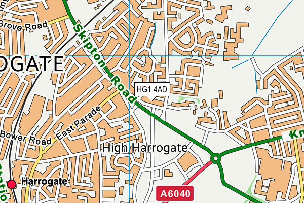 HG1 4AD map - OS VectorMap District (Ordnance Survey)