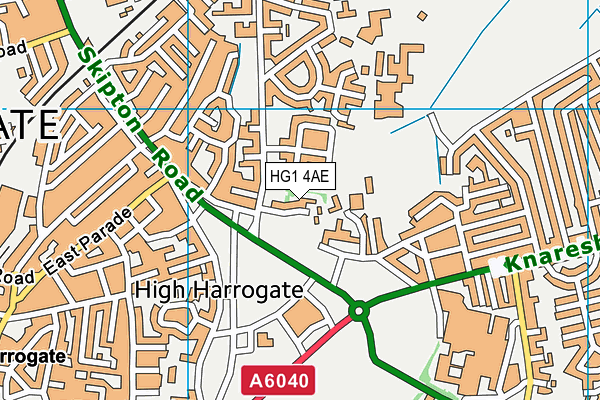 HG1 4AE map - OS VectorMap District (Ordnance Survey)