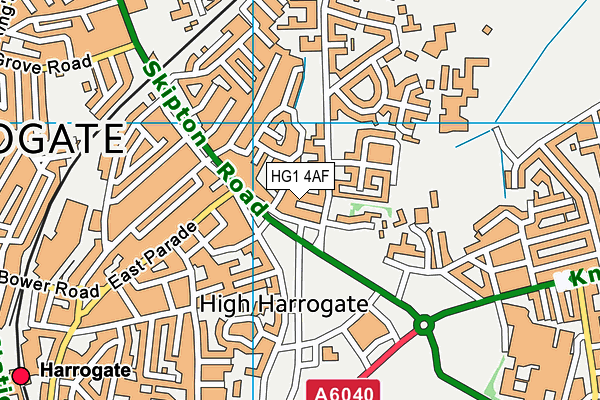 HG1 4AF map - OS VectorMap District (Ordnance Survey)