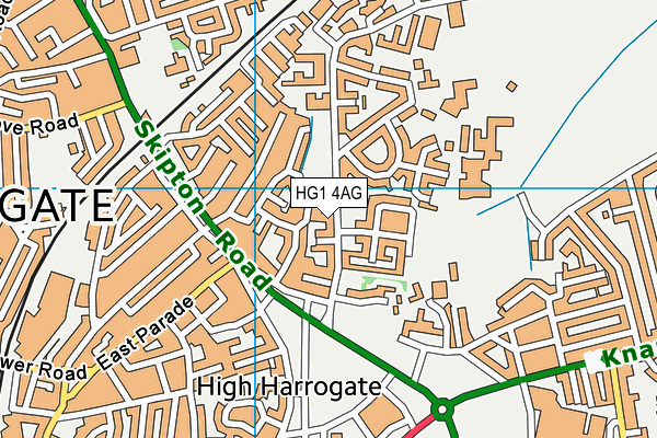 HG1 4AG map - OS VectorMap District (Ordnance Survey)