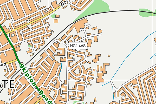 HG1 4AS map - OS VectorMap District (Ordnance Survey)