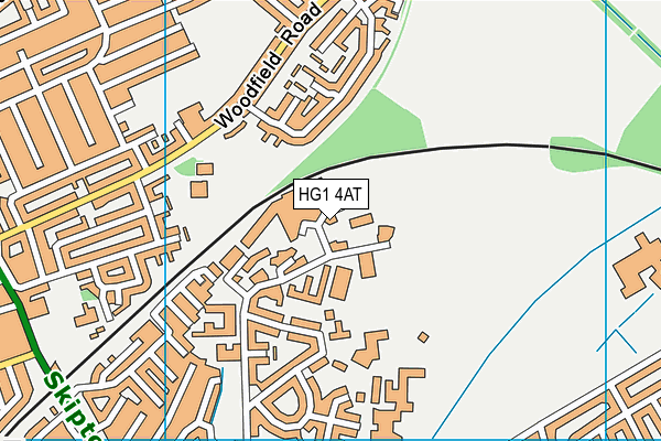 HG1 4AT map - OS VectorMap District (Ordnance Survey)