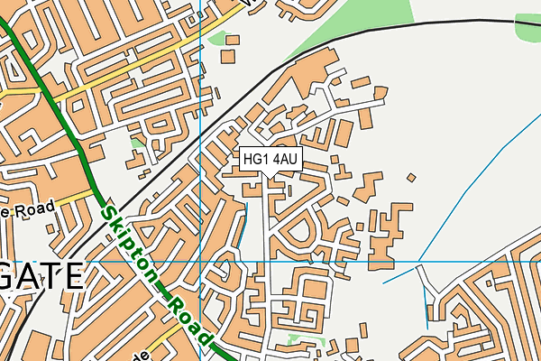 HG1 4AU map - OS VectorMap District (Ordnance Survey)