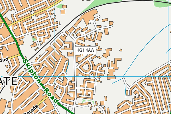 HG1 4AW map - OS VectorMap District (Ordnance Survey)