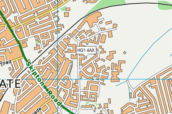 HG1 4AX map - OS VectorMap District (Ordnance Survey)