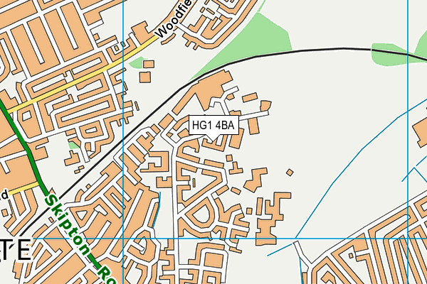 HG1 4BA map - OS VectorMap District (Ordnance Survey)