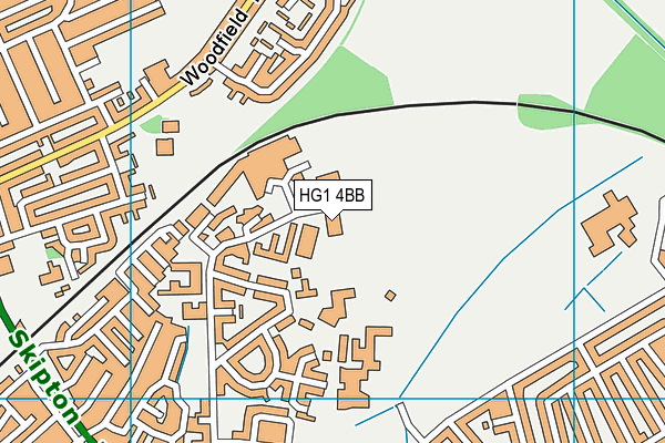 HG1 4BB map - OS VectorMap District (Ordnance Survey)