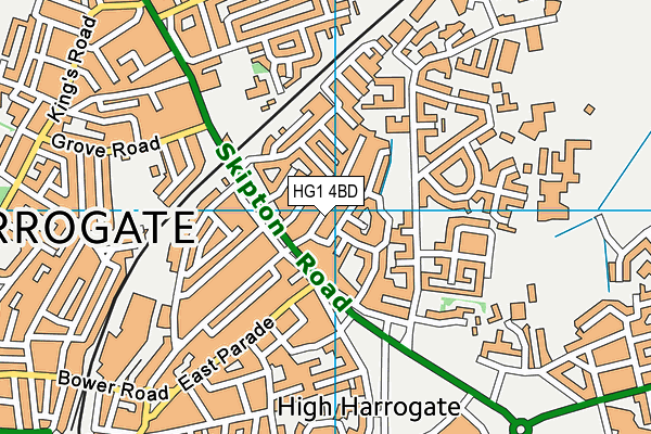 HG1 4BD map - OS VectorMap District (Ordnance Survey)