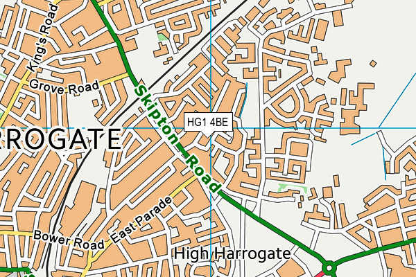 HG1 4BE map - OS VectorMap District (Ordnance Survey)