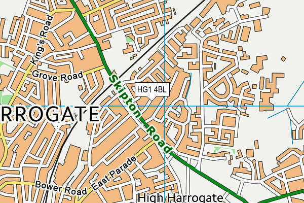 HG1 4BL map - OS VectorMap District (Ordnance Survey)