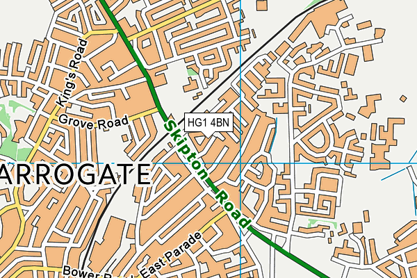 HG1 4BN map - OS VectorMap District (Ordnance Survey)