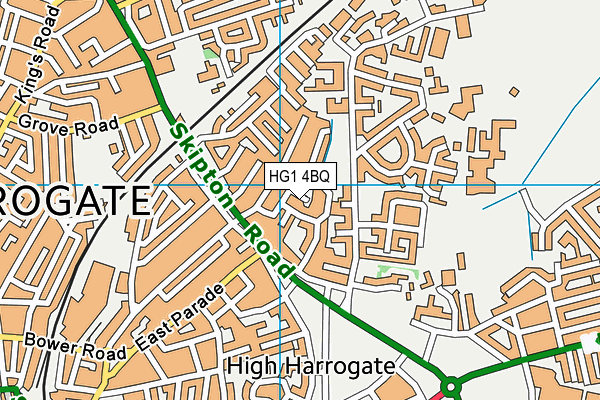 HG1 4BQ map - OS VectorMap District (Ordnance Survey)