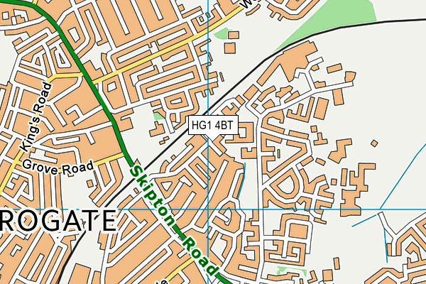 HG1 4BT map - OS VectorMap District (Ordnance Survey)
