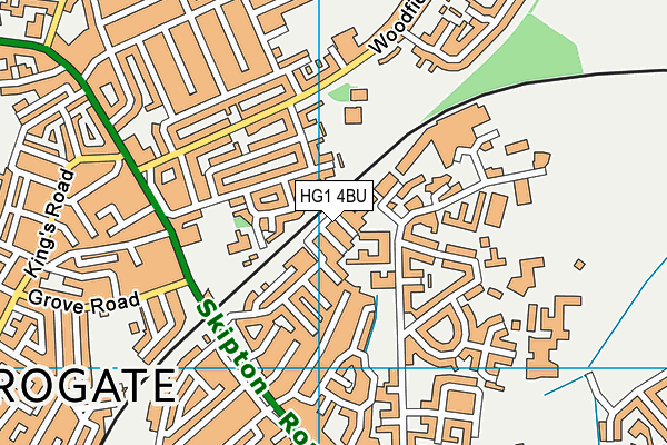 HG1 4BU map - OS VectorMap District (Ordnance Survey)