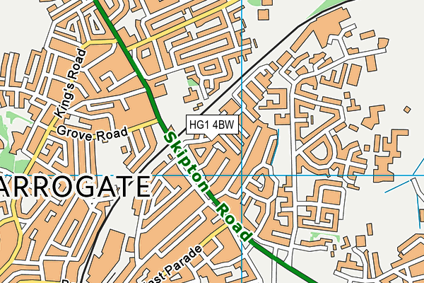 HG1 4BW map - OS VectorMap District (Ordnance Survey)