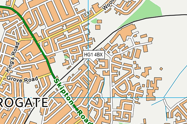 HG1 4BX map - OS VectorMap District (Ordnance Survey)