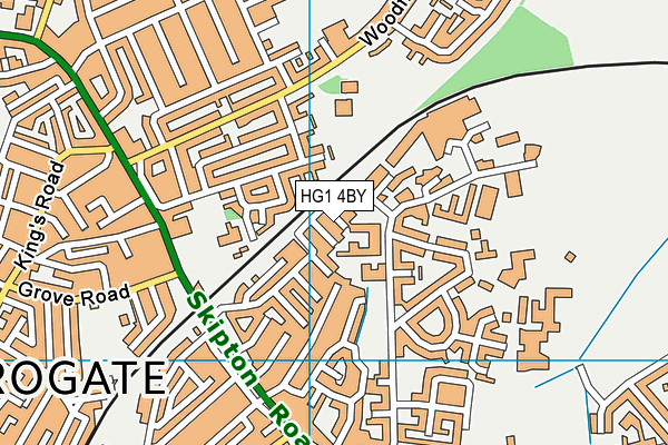 HG1 4BY map - OS VectorMap District (Ordnance Survey)
