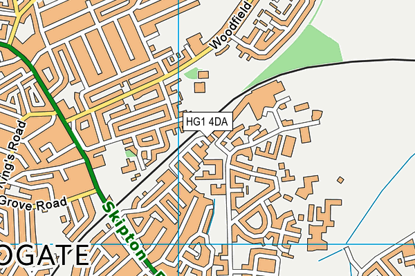 HG1 4DA map - OS VectorMap District (Ordnance Survey)