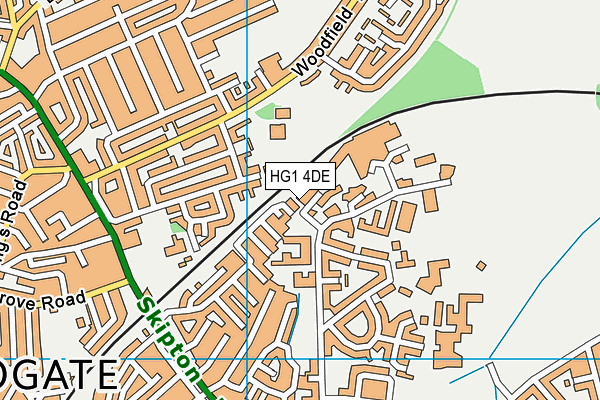 HG1 4DE map - OS VectorMap District (Ordnance Survey)