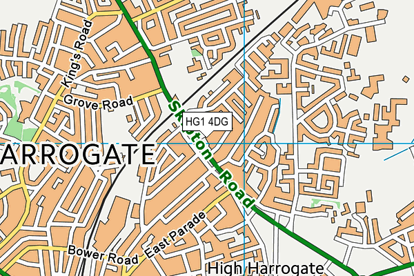 HG1 4DG map - OS VectorMap District (Ordnance Survey)