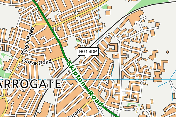 HG1 4DP map - OS VectorMap District (Ordnance Survey)