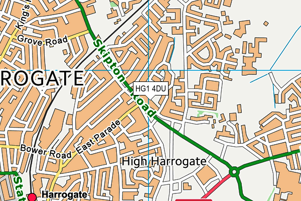 HG1 4DU map - OS VectorMap District (Ordnance Survey)