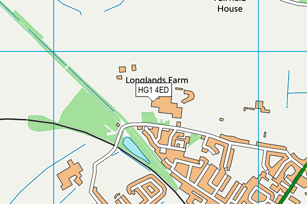 Henshaw's College map (HG1 4ED) - OS VectorMap District (Ordnance Survey)