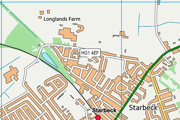 HG1 4EF map - OS VectorMap District (Ordnance Survey)