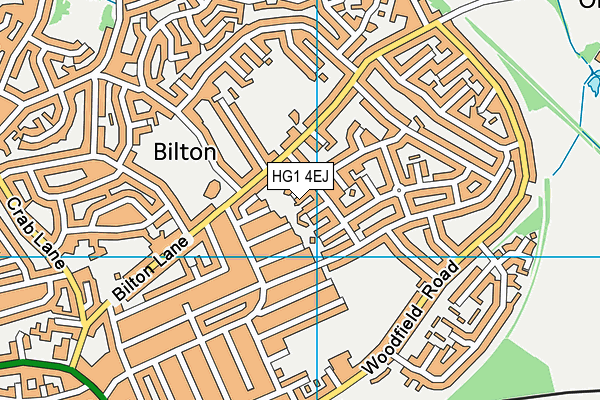 HG1 4EJ map - OS VectorMap District (Ordnance Survey)
