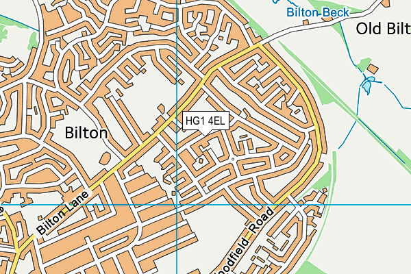 HG1 4EL map - OS VectorMap District (Ordnance Survey)