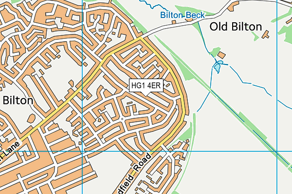 HG1 4ER map - OS VectorMap District (Ordnance Survey)