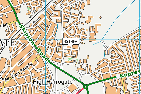 HG1 4FA map - OS VectorMap District (Ordnance Survey)