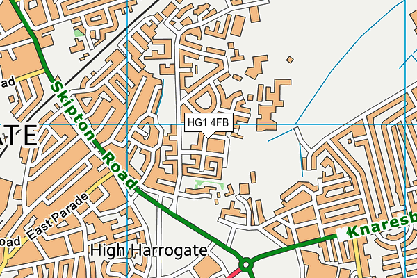 HG1 4FB map - OS VectorMap District (Ordnance Survey)