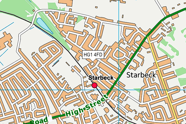 HG1 4FD map - OS VectorMap District (Ordnance Survey)