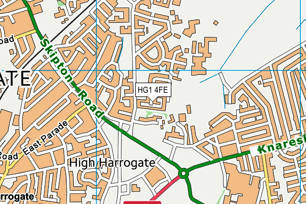 HG1 4FE map - OS VectorMap District (Ordnance Survey)