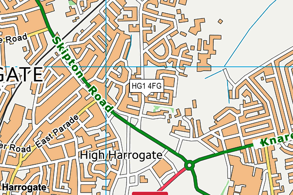 HG1 4FG map - OS VectorMap District (Ordnance Survey)