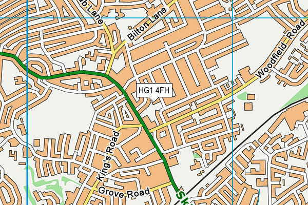 HG1 4FH map - OS VectorMap District (Ordnance Survey)